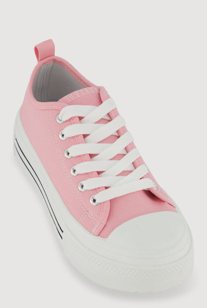 Lace Up Low Top Platform Sneakers