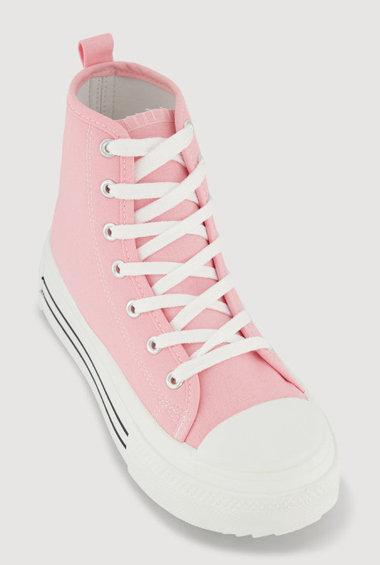 Lace Up High Top Platform Sneakers