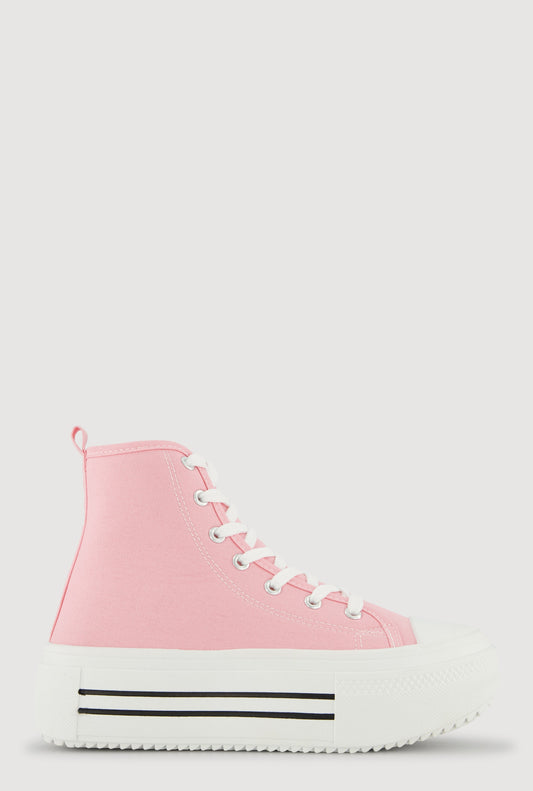 Lace Up High Top Platform Sneakers