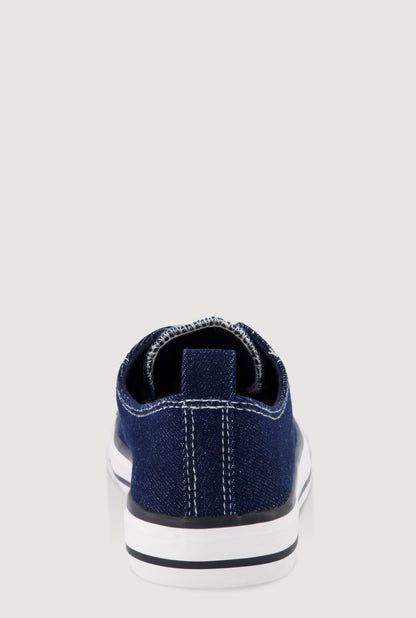 Lace Up Low Top Canvas Sneakers